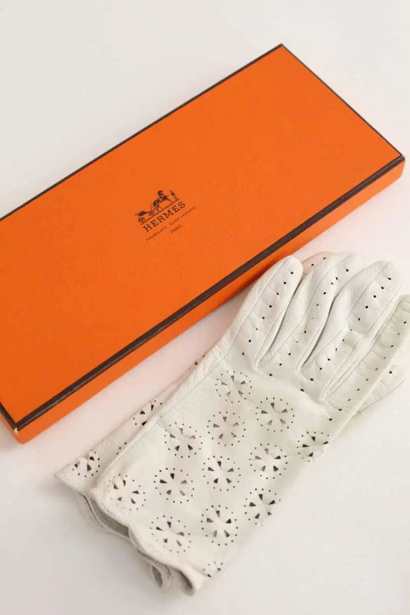 Gants Hermès  Blanc