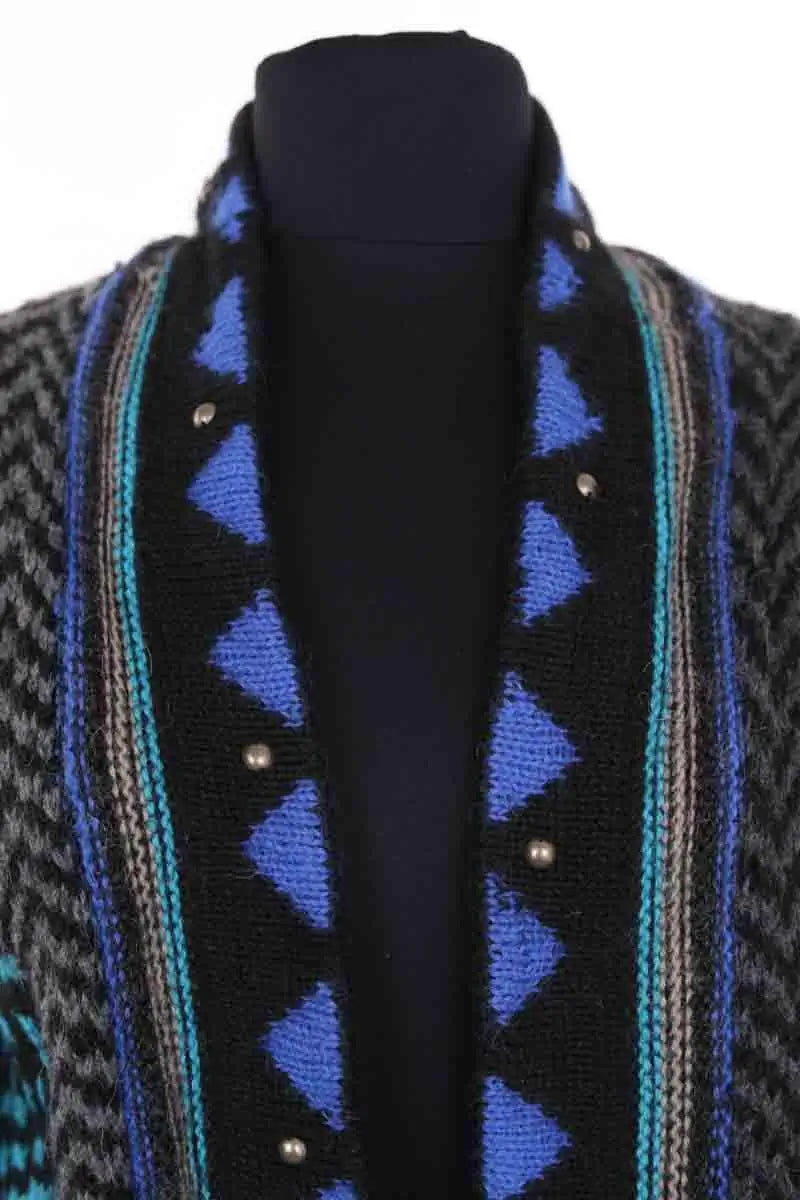 Cardigan laine Alpaga Antik Batik Multicolore en Laine