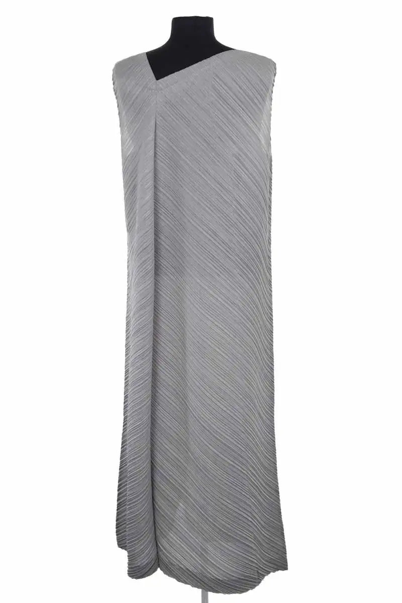 Robe Pleats Please Gris en Synthétique