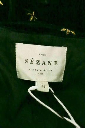 Mini short Sézane Vert en Coton