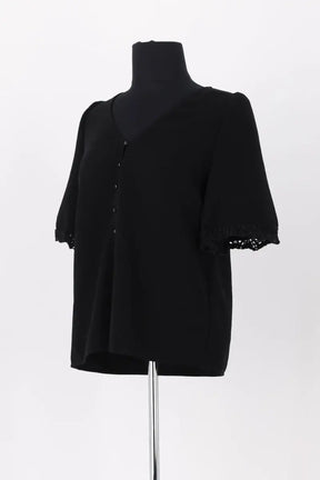 Blouse Sézane Noir en Coton