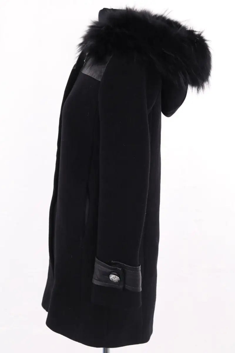 Manteau Claudie Pierlot Noir en Fourrure