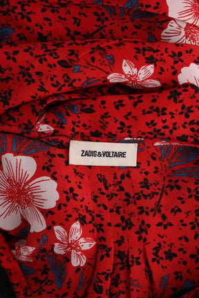 Robe Zadig & Voltaire Remus long Rouge en Soie