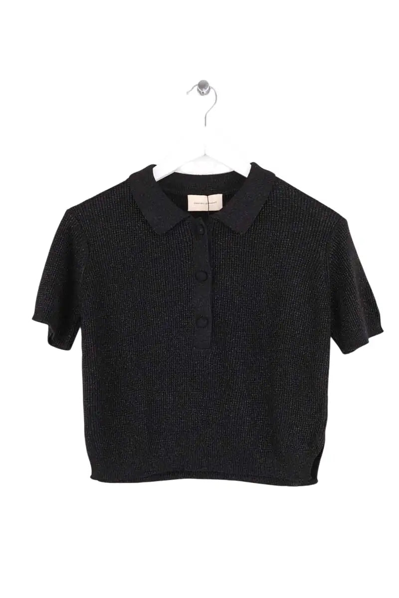 Top Alexandra Golovanoff Noir en Viscose, taille S - Seconde Main