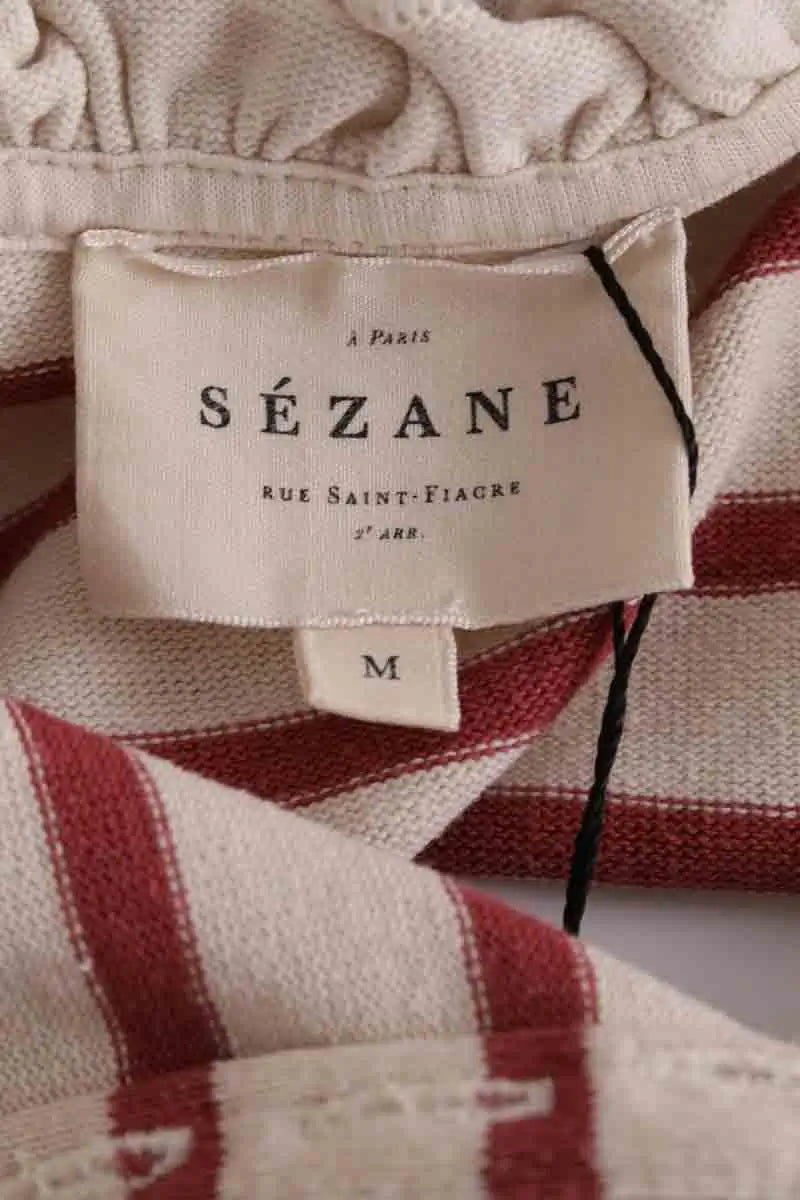 Top Sézane Ecru en Coton