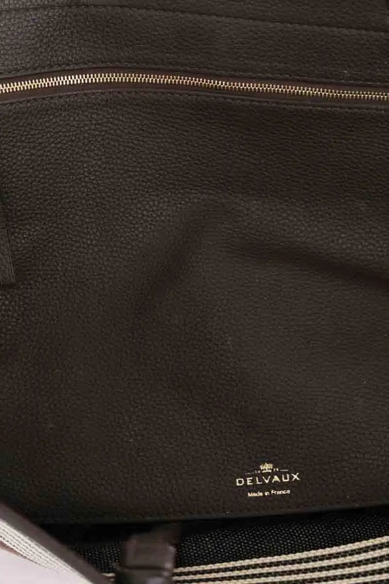 Sac de plage Delvaux D to D Marron en Osier
