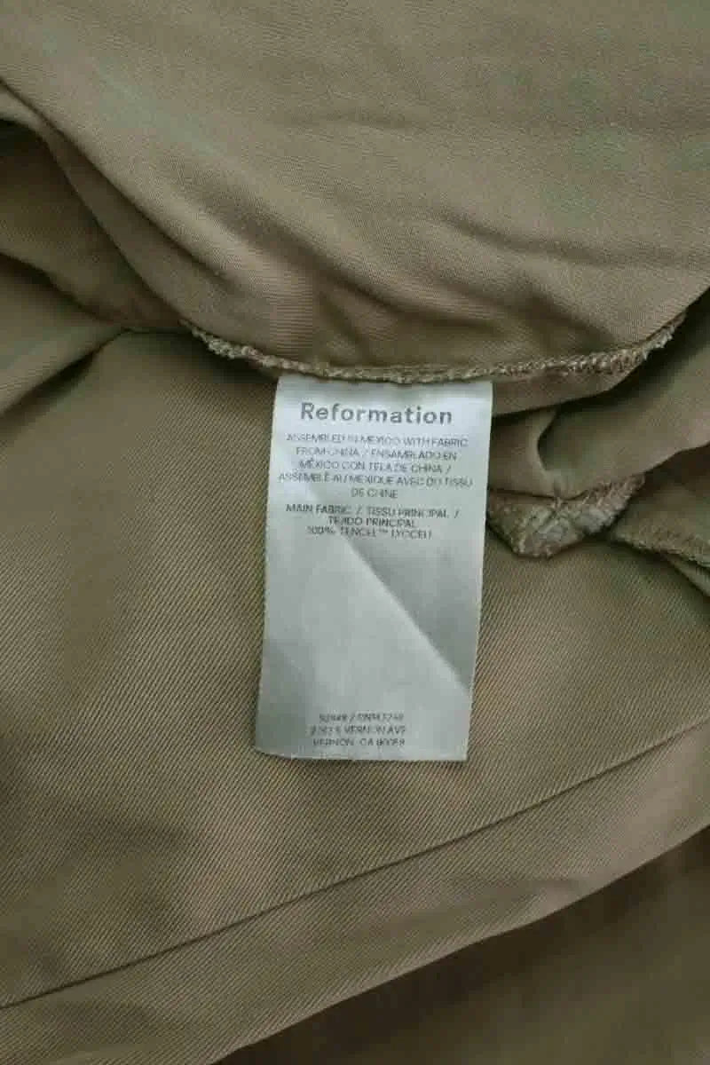 Pantalon large Reformation Beige en Synthétique