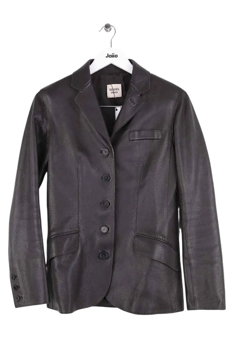 Veste Hermès Marron en Cuir, taille L - Seconde Main