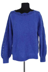 Pull Sézane Bleu en Laine, taille L - Seconde Main