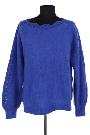 Pull Sézane Bleu en Laine, taille L - Seconde Main