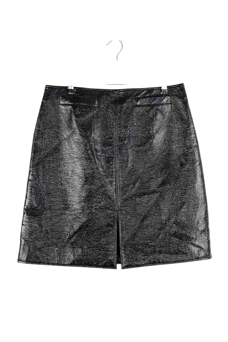 Jupe Courrèges Noir en Synthétique, taille XL - Seconde Main