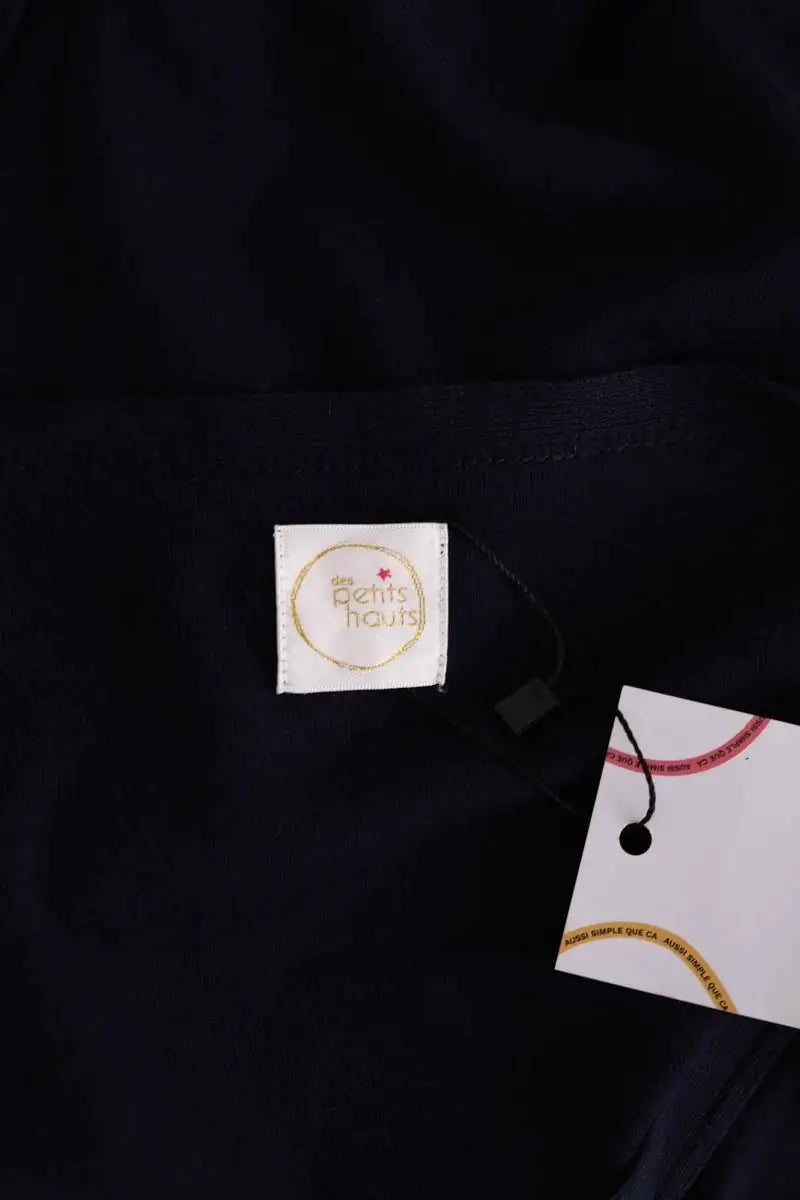 Cardigan Des Petits Hauts Bleu en Coton