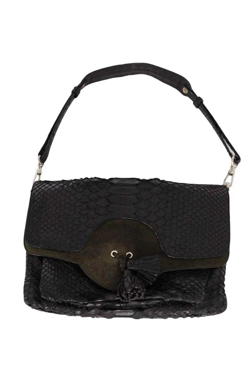 Sac à main Tila March Noir en Cuirs exotiques - Seconde Main