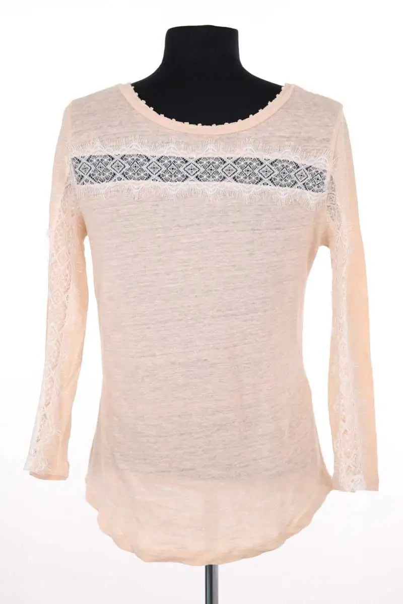 Top Claudie Pierlot Ecru en Lin