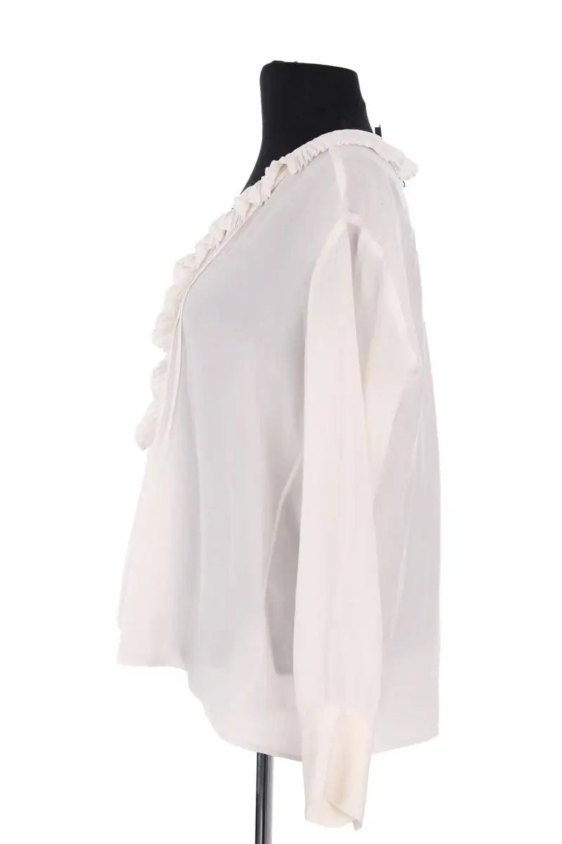 Blouse Sandro Ecru en Soie