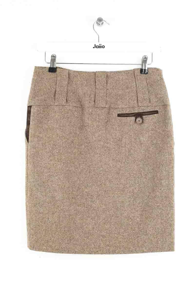 Mini jupe Barbara Bui Marron en Laine