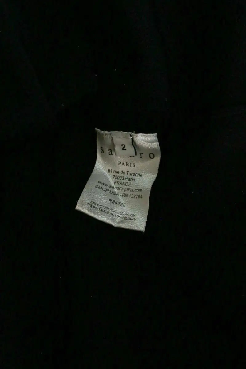 Robe sans manches Sandro Noir en Viscose