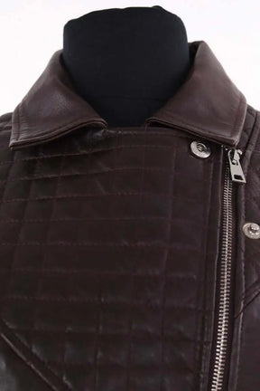 Veste Claudie Pierlot Bordeaux en Cuir