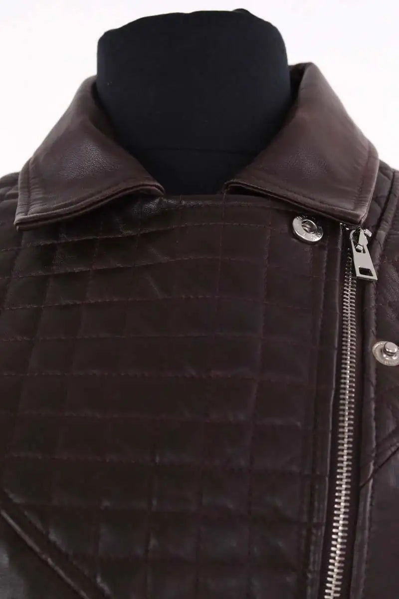 Veste Claudie Pierlot Bordeaux en Cuir