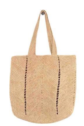 Cabas Agnès B. Beige en Synthétique - Seconde Main