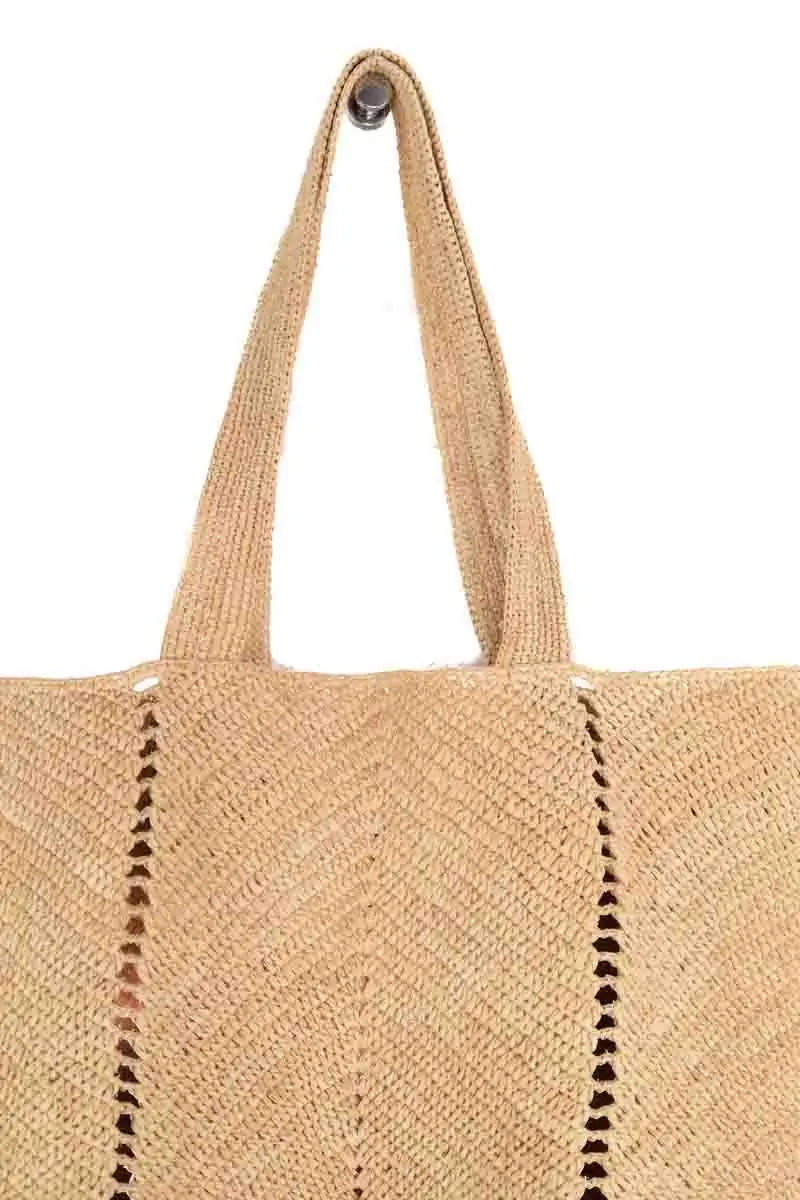 Cabas Agnès B. Beige en Synthétique