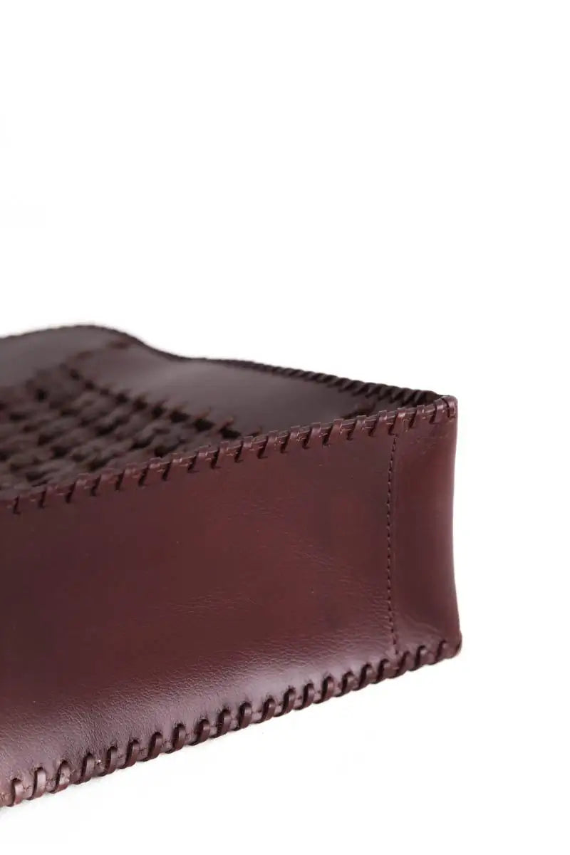 Cabas Antik Batik Bordeaux en Cuir