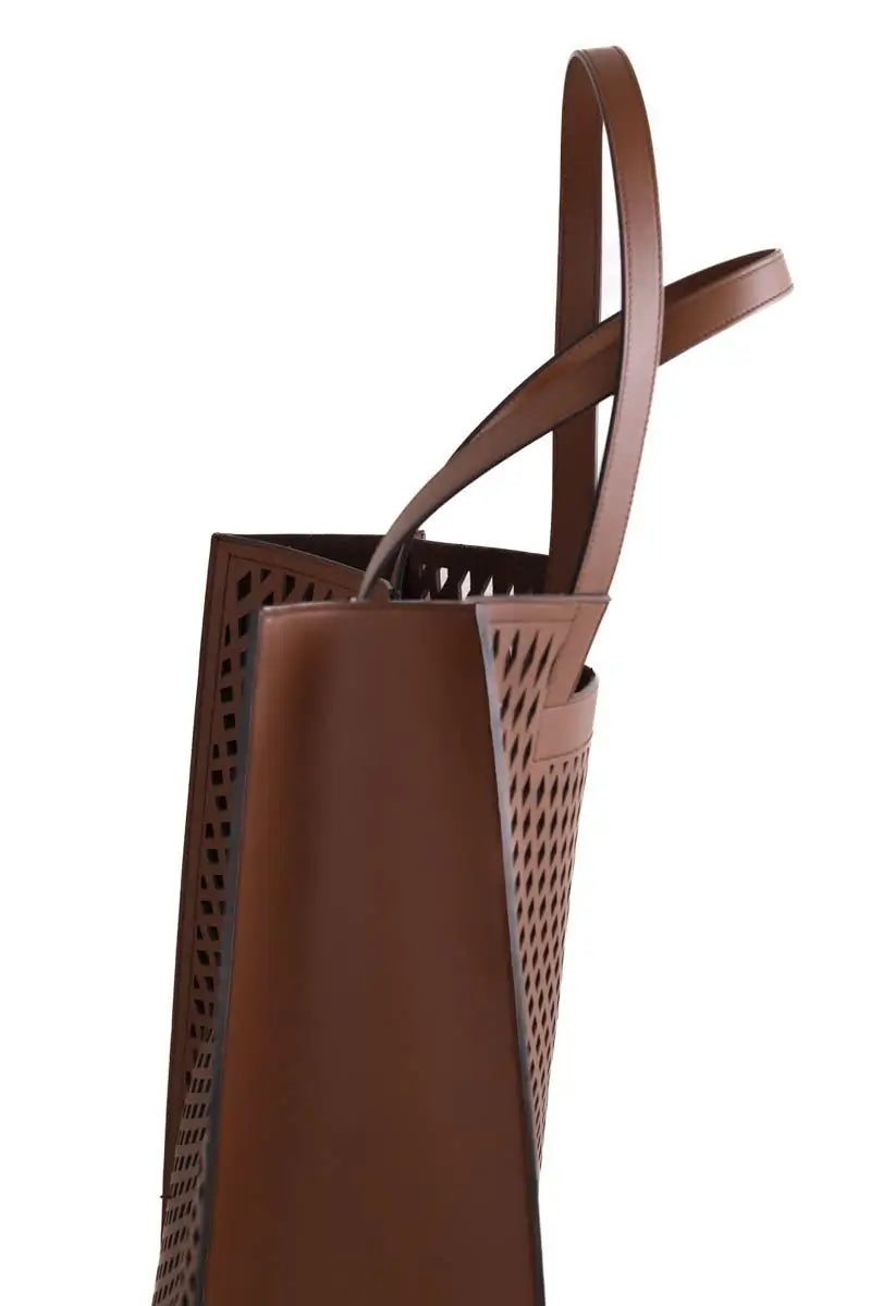 Cabas Bally Easy Tote XL Marron en Cuir