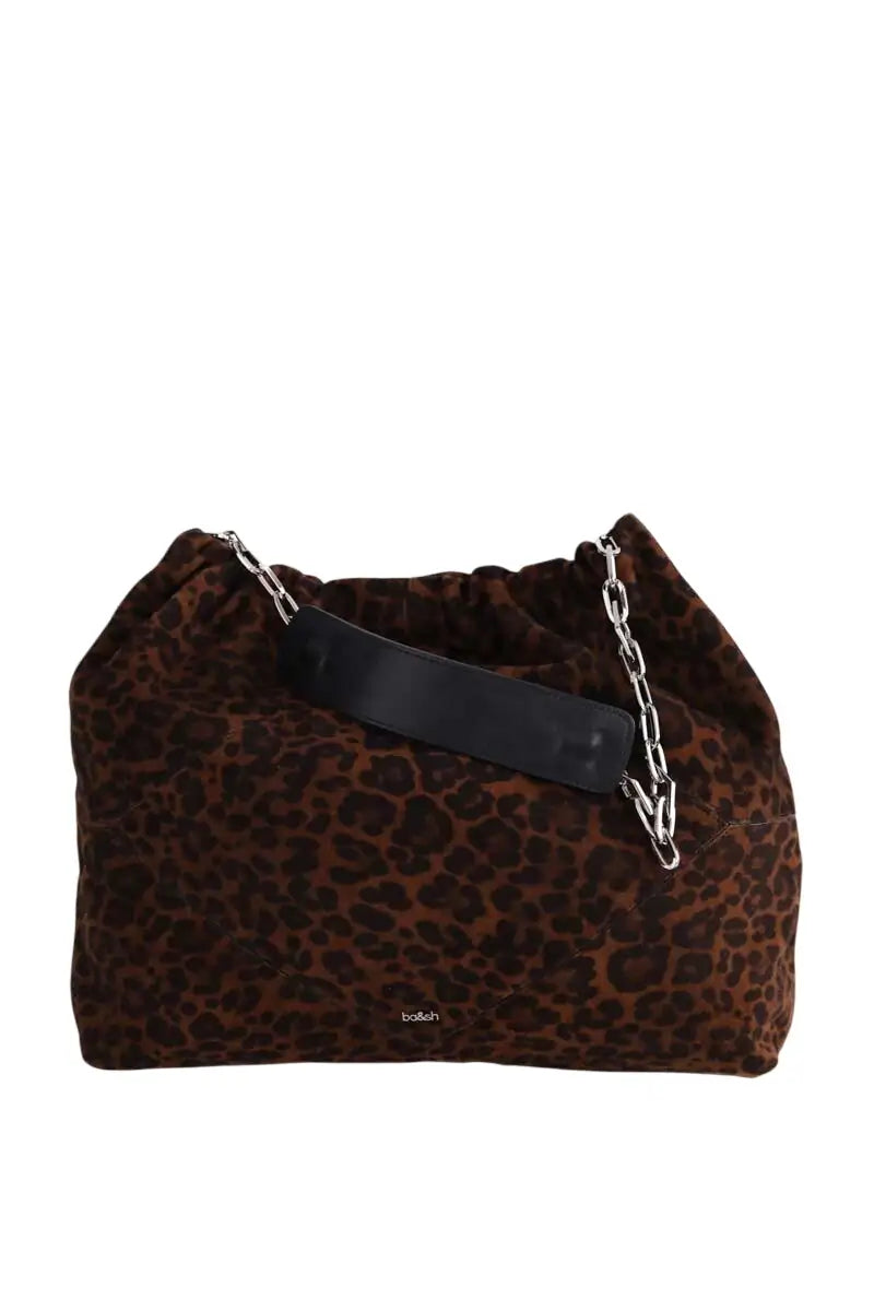 Cabas Ba&Sh Tote June Marron en Cuir - Seconde Main