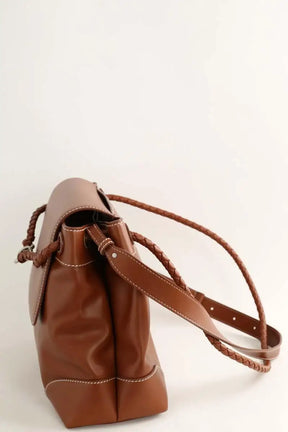 Cabas Bottega Veneta andiamo intrecciato Camel en Cuir