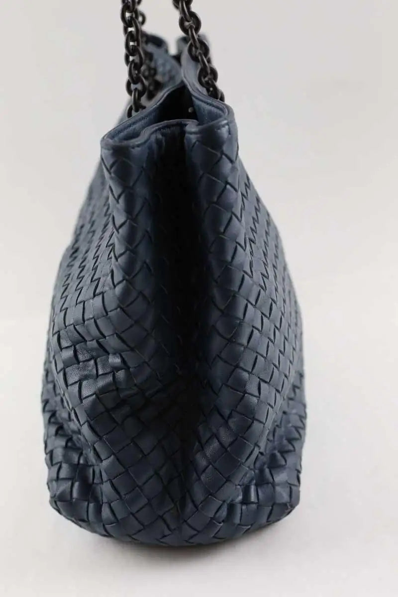 Cabas Bottega Veneta Bleu en Cuir