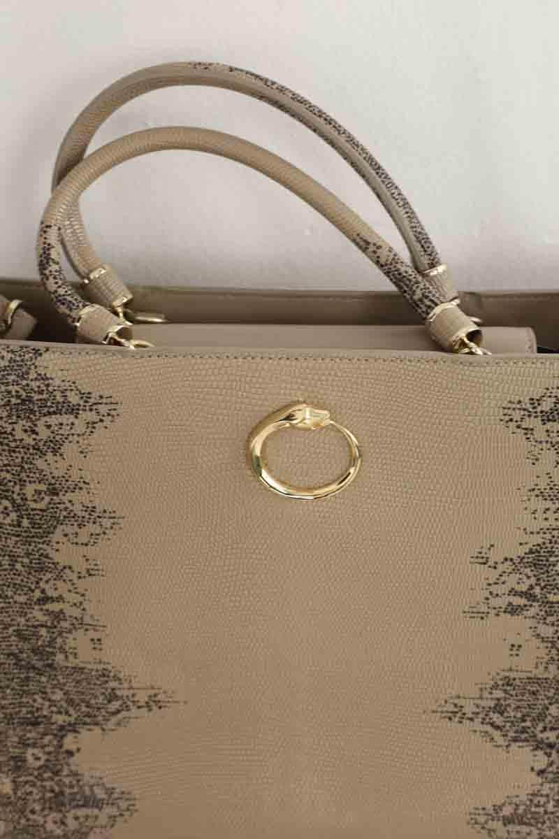 Cabas Cavalli Beige en Cuir