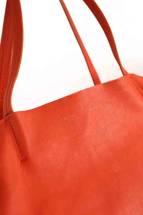 Cabas Celine Cabas Horizotal Orange en Cuir