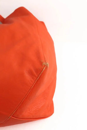 Cabas Celine Cabas Horizotal Orange en Cuir