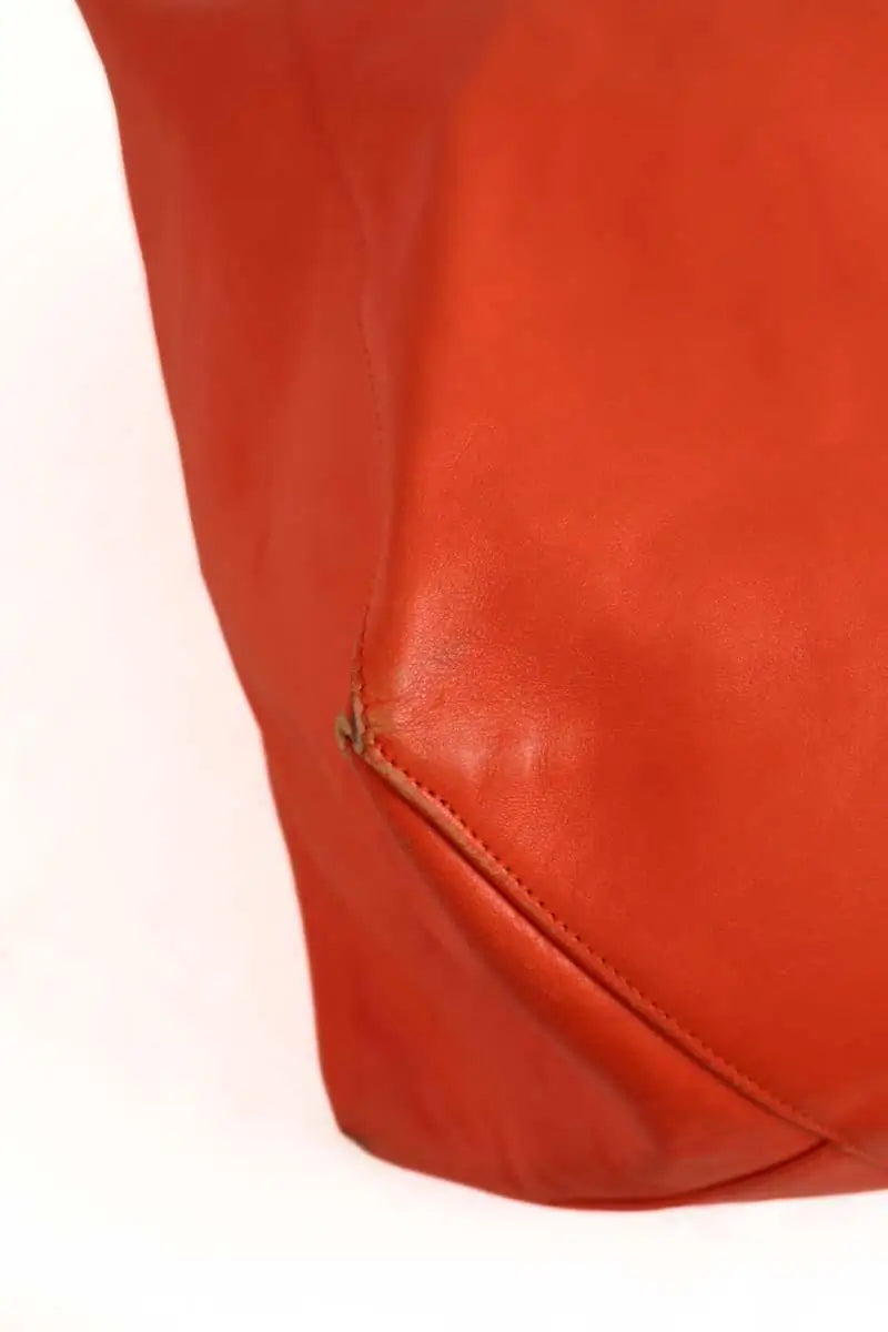Cabas Celine Cabas Horizotal Orange en Cuir