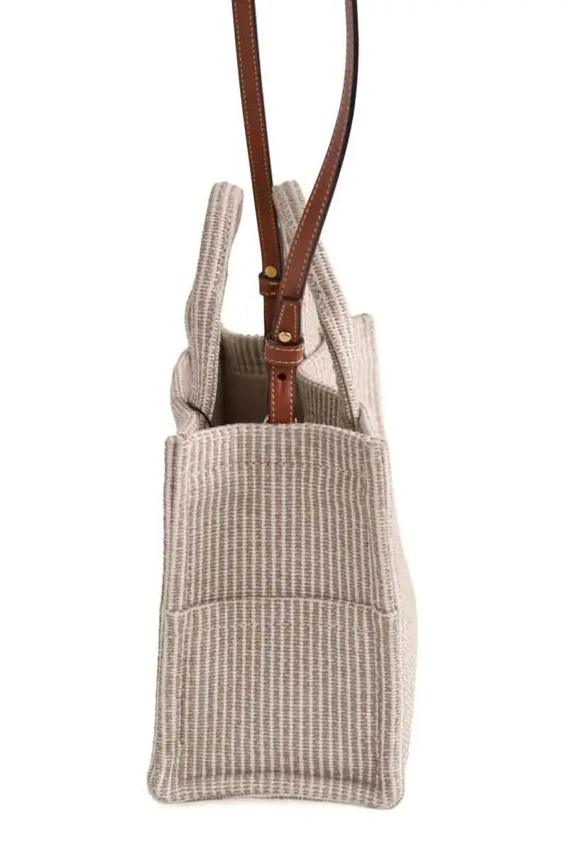 Cabas Celine Toile tote bag Gris en Tissu
