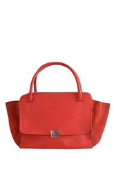 Cabas Celine Trapeze en cuir et daim Orange en Daim - Seconde Main