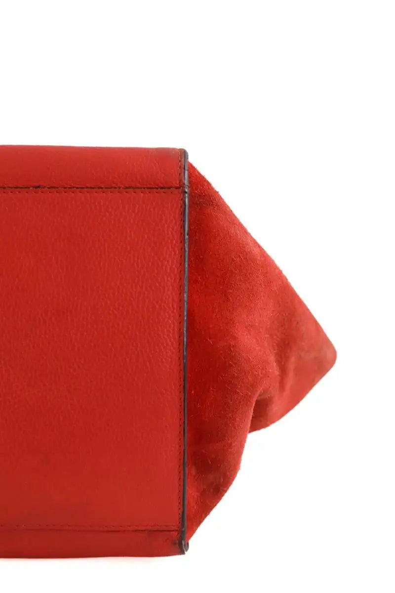 Cabas Celine Trapeze en cuir et daim Orange en Daim
