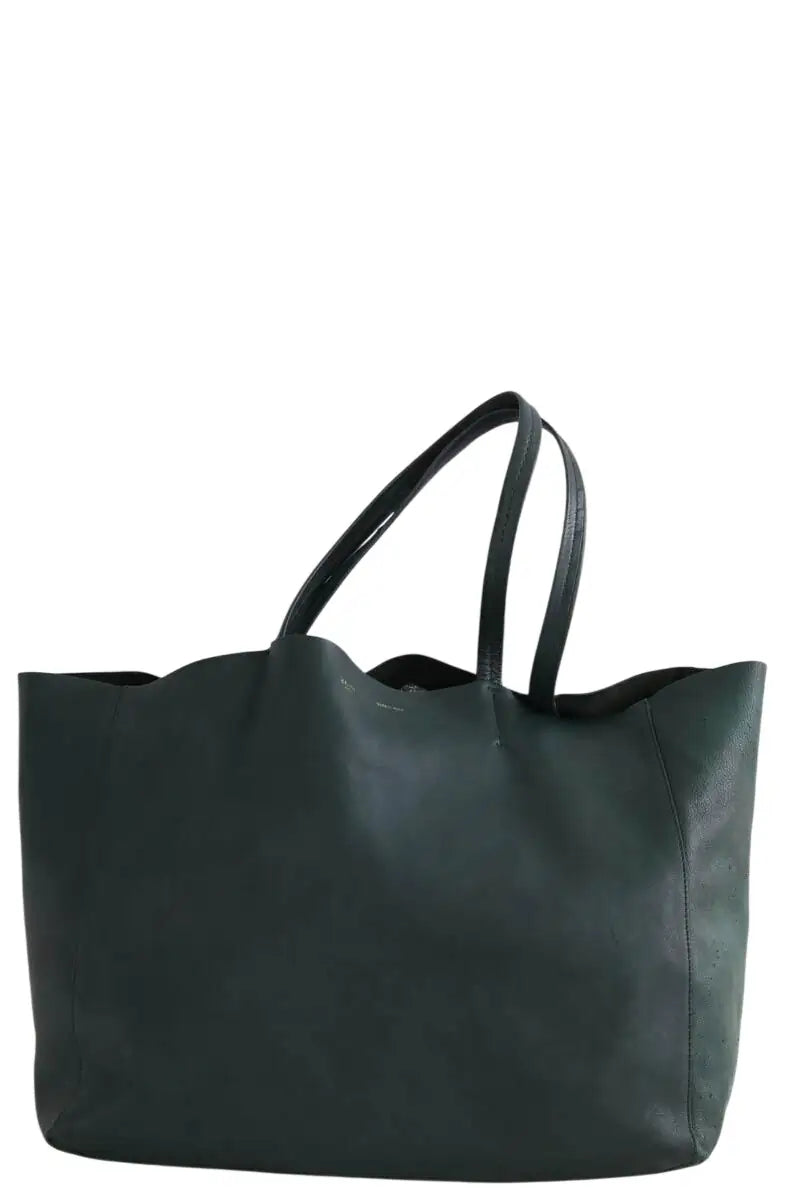 Cabas Celine Vert en Cuir - Seconde Main