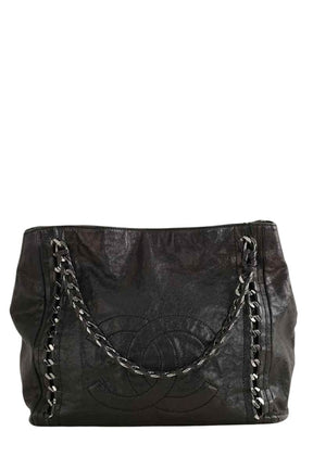 Cabas Chanel chanel cabas shopping cuir noir Noir en Cuir - Seconde Main