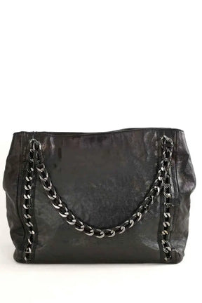 Cabas Chanel chanel cabas shopping cuir noir Noir en Cuir