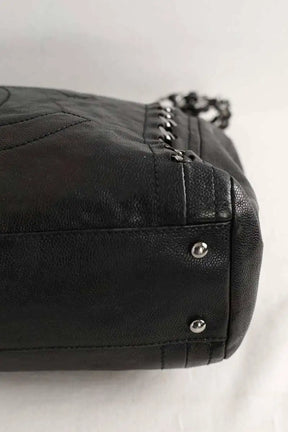 Cabas Chanel chanel cabas shopping cuir noir Noir en Cuir