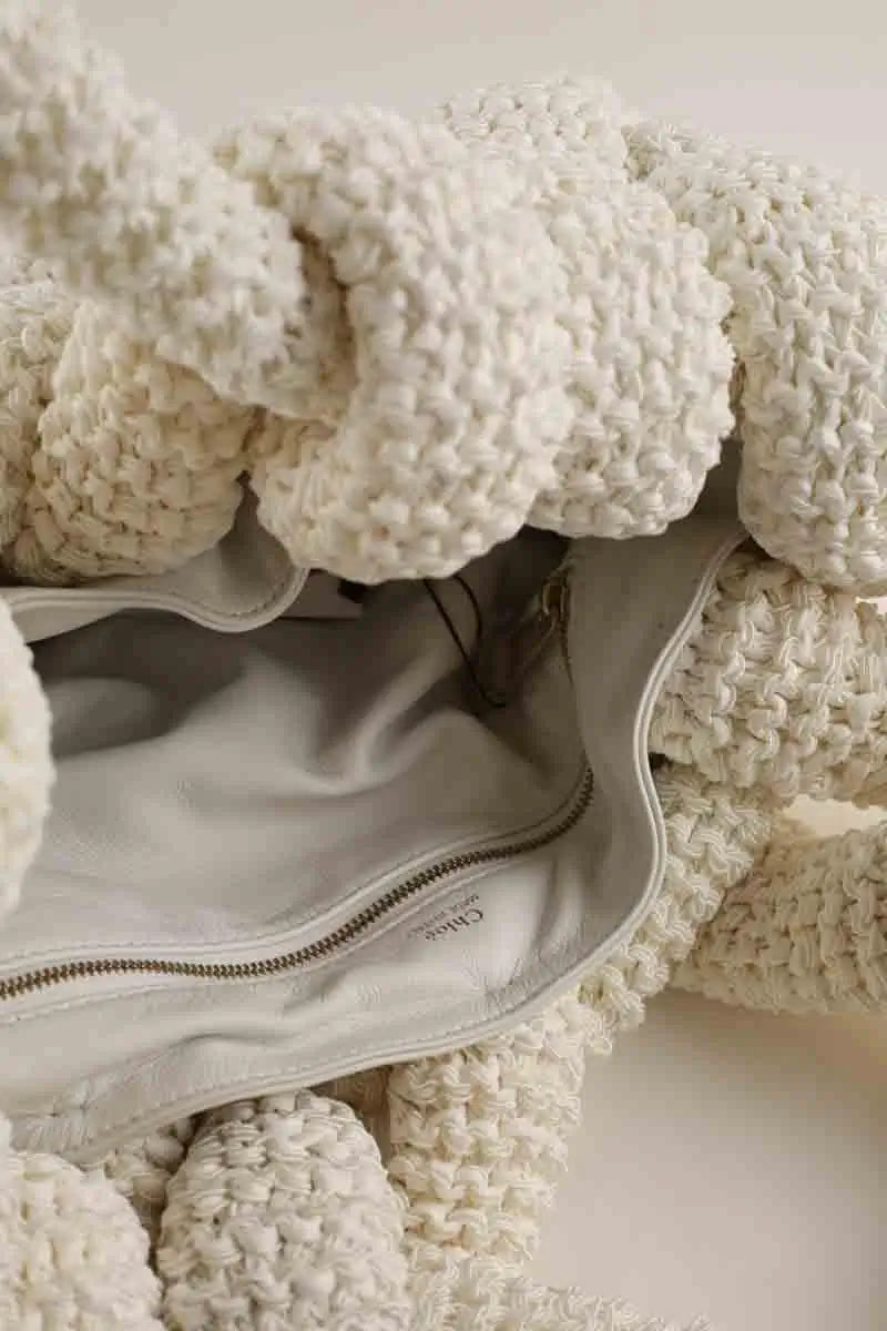 Cabas Chloé Sac Pilar Blanc en Cuir