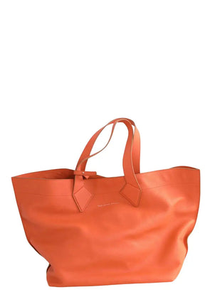 Cabas Christine Phung Orange en Cuir - Seconde Main