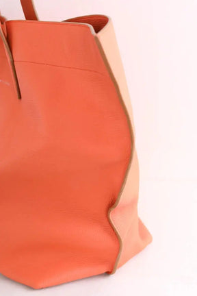 Cabas Christine Phung Orange en Cuir