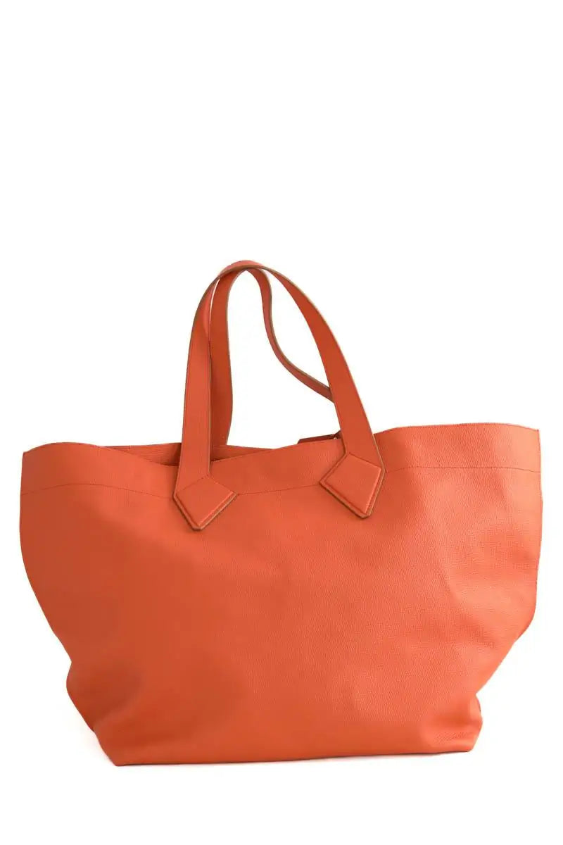 Cabas Christine Phung Orange en Cuir