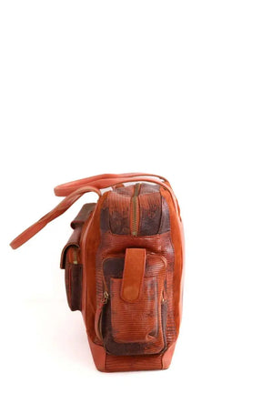 Cabas Claris Virot Orange en Cuir