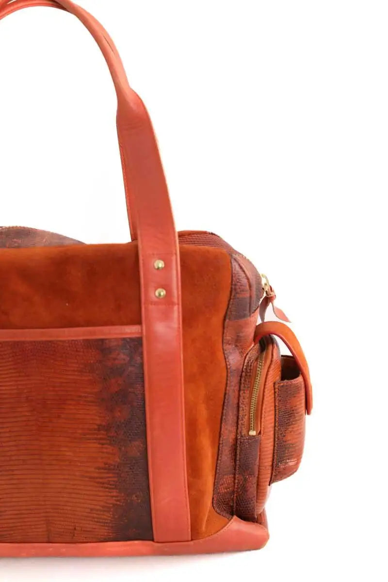 Cabas Claris Virot Orange en Cuir