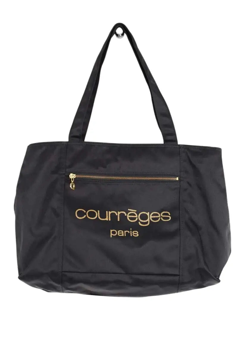 Cabas Courrèges Noir en Tissu - Seconde Main