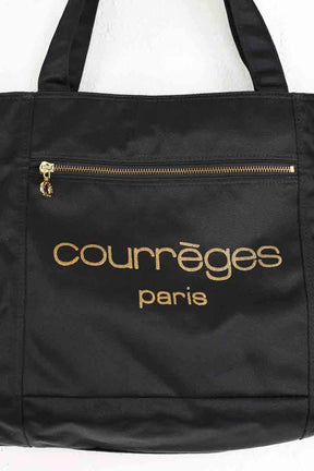 Cabas Courrèges Noir en Tissu