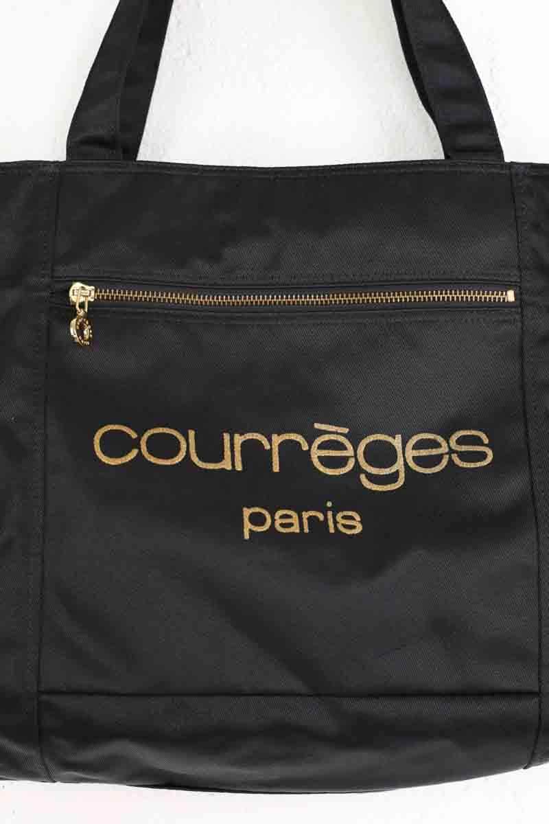 Cabas Courrèges Noir en Tissu